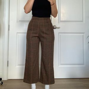 Oak and Fort Poly Wool Plaid Pants
